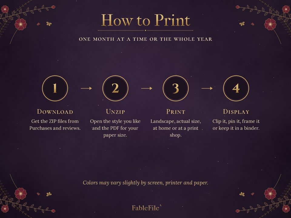2027 Printable Calendar: how to print