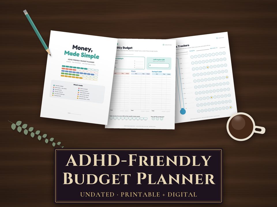 ADHD-Friendly Budget Planner: cover image