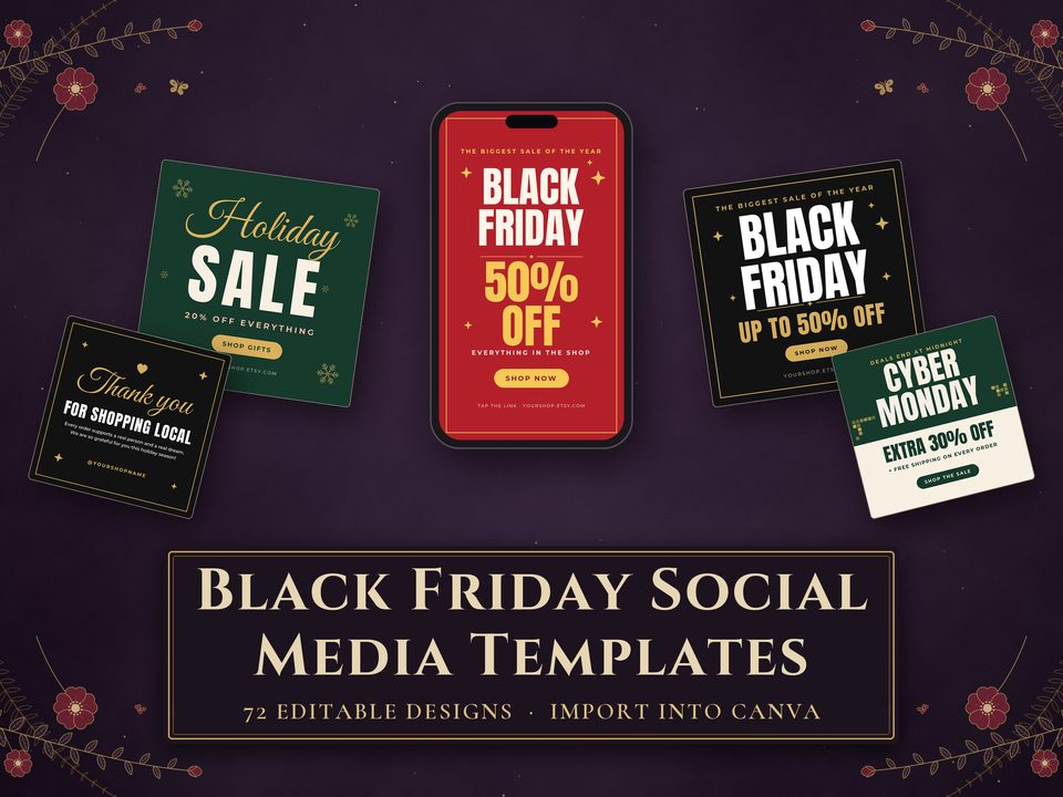 Black Friday Social Media Templates: cover image