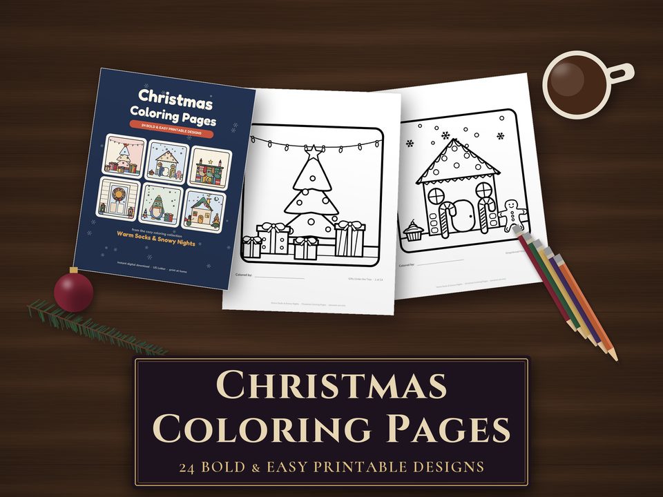 Christmas Coloring Pages: cover image
