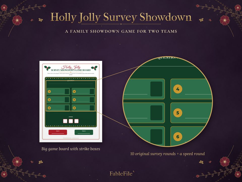 Christmas Party Games: detail survey showdown