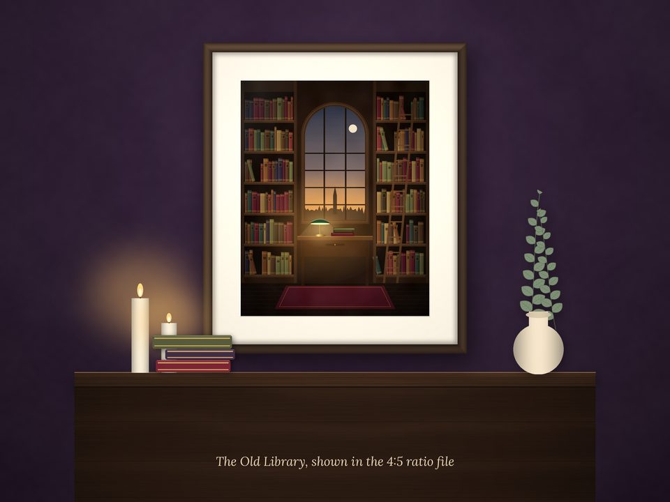 Dark Academia Wall Art: styled statement print