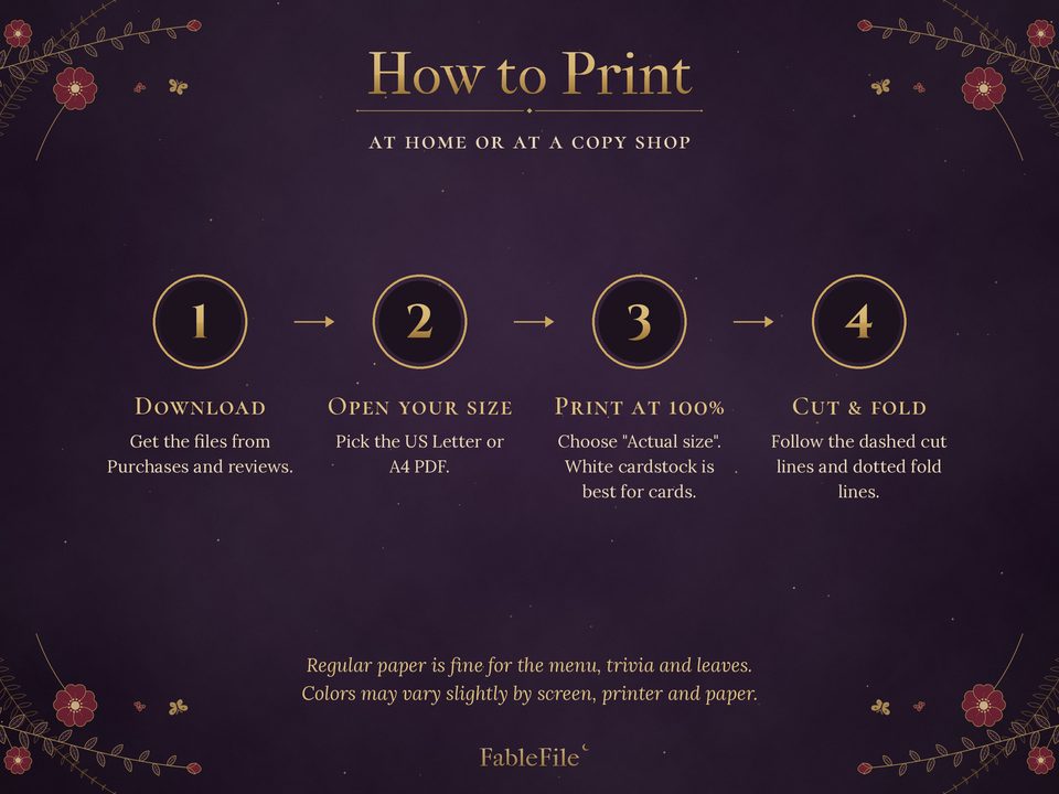 Thanksgiving Printables Kit: how to print